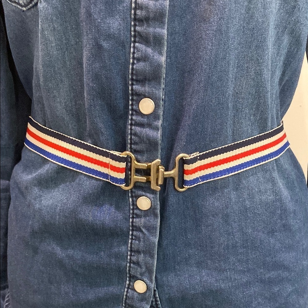 Vintage Colourful Belt with metal clasp Size 33 Y2k Sporty